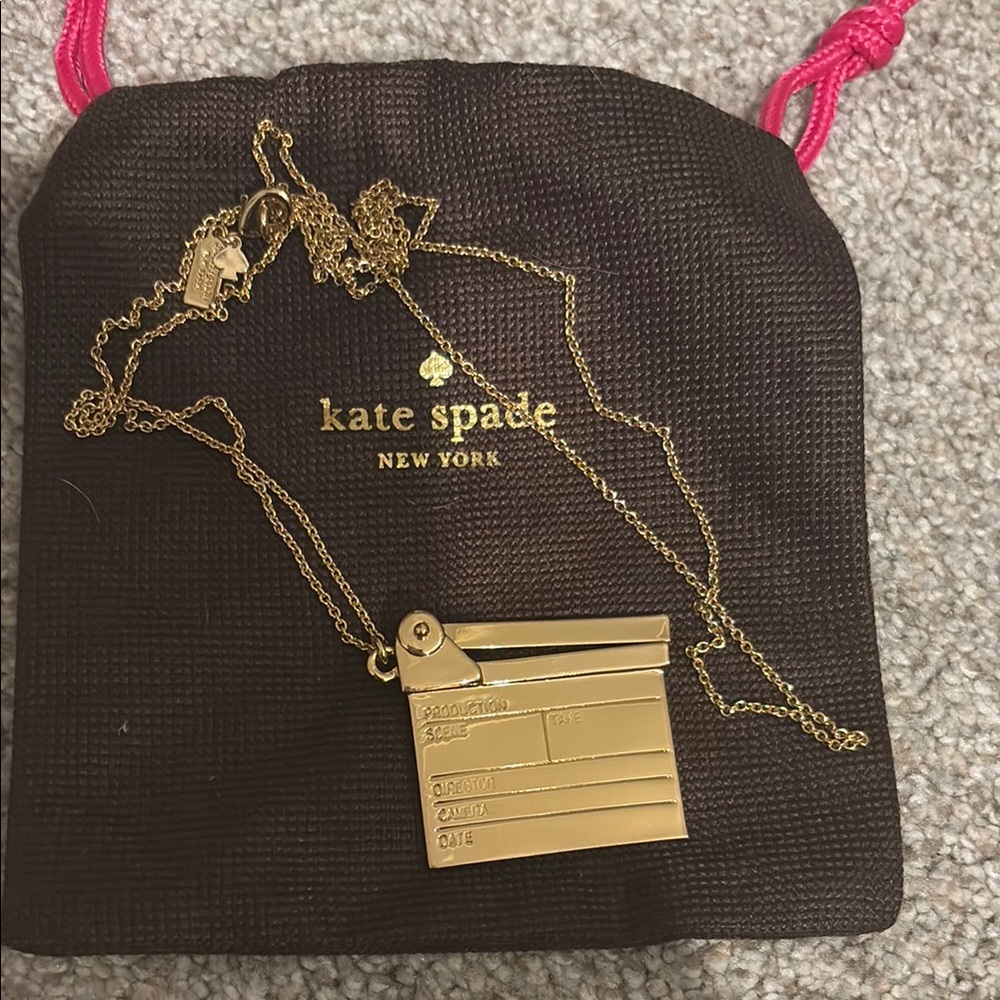 Kate Spade Gold Clapperboard Necklace